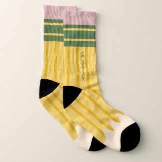 Yellow School Pencil Teachers Personalized