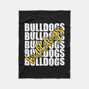 Yellow School Sports Fan Team Spirit  Fleece Blanket