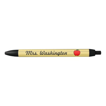 Yellow School Teacher's Apple Pens Gift