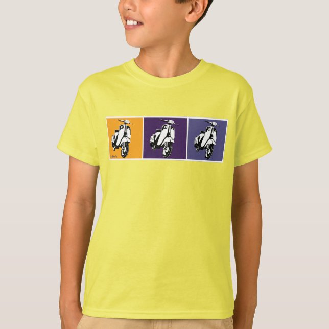 Yellow Scooter Kids Tee (Front)