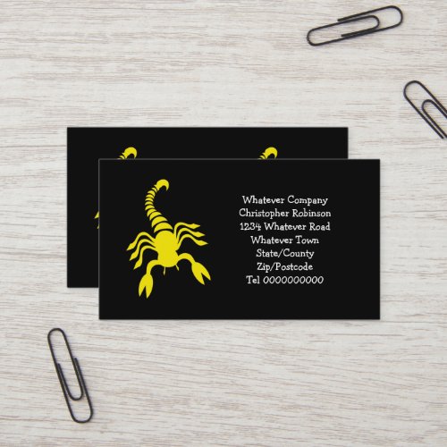 Yellow Scorpion Business Card