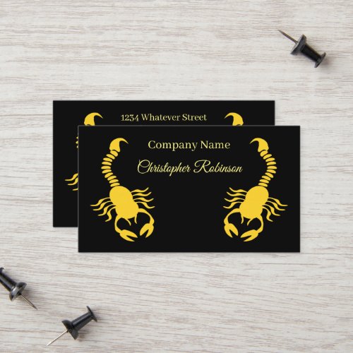 Yellow Scorpion Design Calling Card