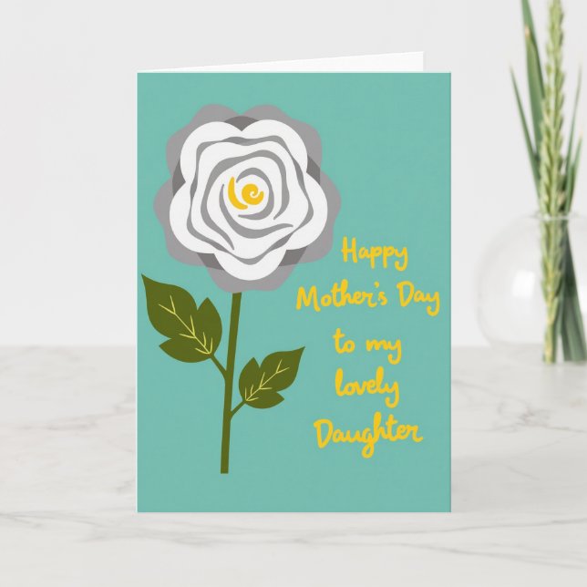 Yellow Script Mothers Day Card (Front)