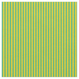 Yellow & Sea Green Lines/Stripes Pattern Fabric