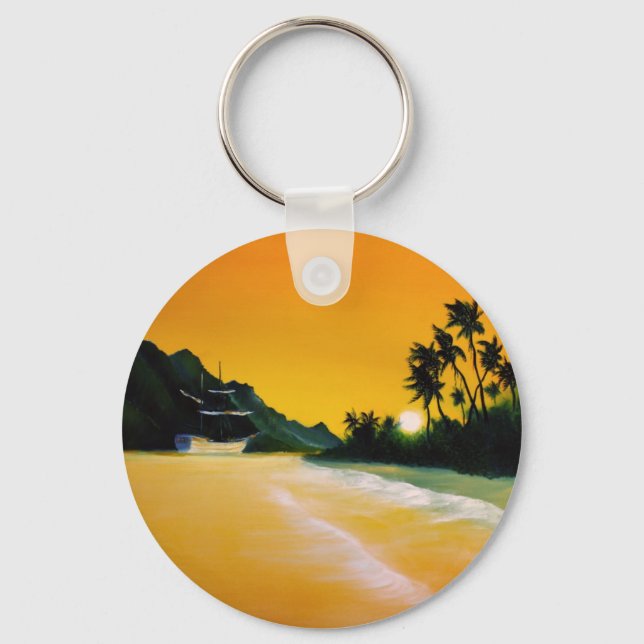 yellow sea.jpg keychain (Front)
