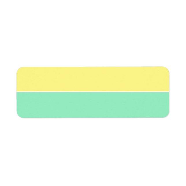 Yellow & Seafoam Storage Organization Blank Label (Front)