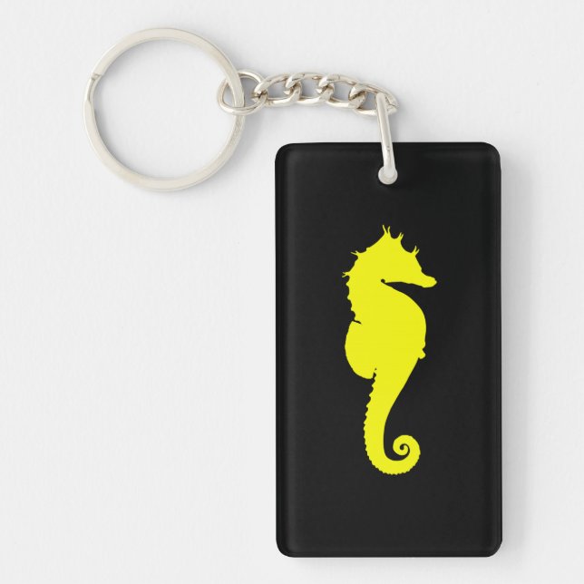 Yellow Seahorse Keychain (Front)