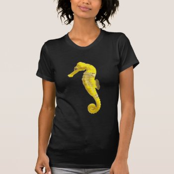 Yellow Seahorse T-shirt by Muddys_Store at Zazzle