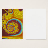 Yellow Seashell Spiral Fractal (Front & Back)