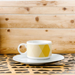 Yellow Shade Rhombus Shape Pattern Bowl