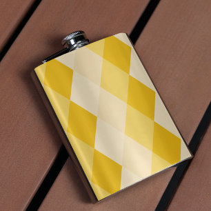 Yellow Shade Rhombus Shape Pattern Flask