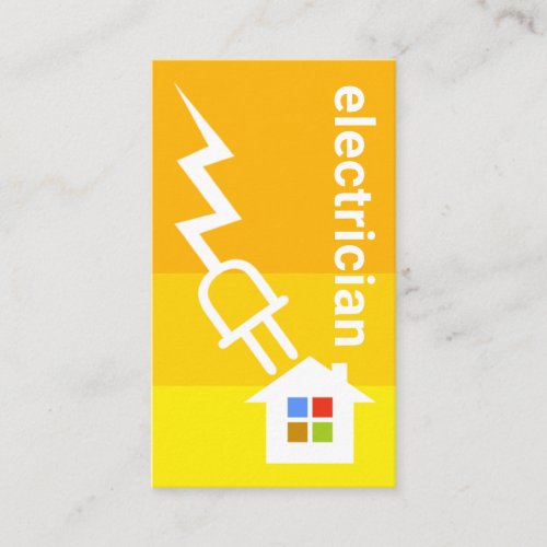 Yellow Shades Plug Lightning Power Business Card