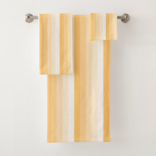Yellow shadow stripes bath towel set