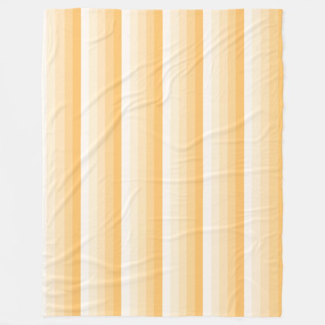 Yellow shadow stripes fleece blanket (Front)