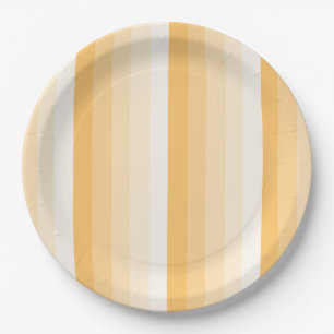 Yellow shadow stripes paper plates