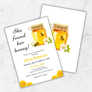 Yellow She Found Her Honey Bridal Shower  Invitation