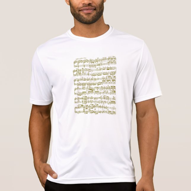 Yellow sheet music (Beethoven piano sonata) T-Shirt (Front)