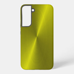 Yellow shiny faux metal samsung galaxy case