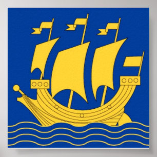 Yellow Ship Poster