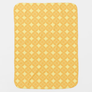 Yellow shippo pattern stroller blanket
