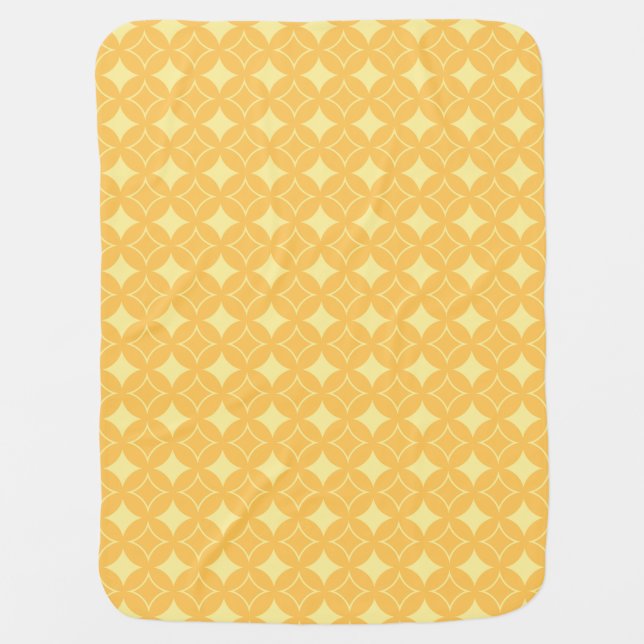 Yellow shippo pattern stroller blanket (Front)