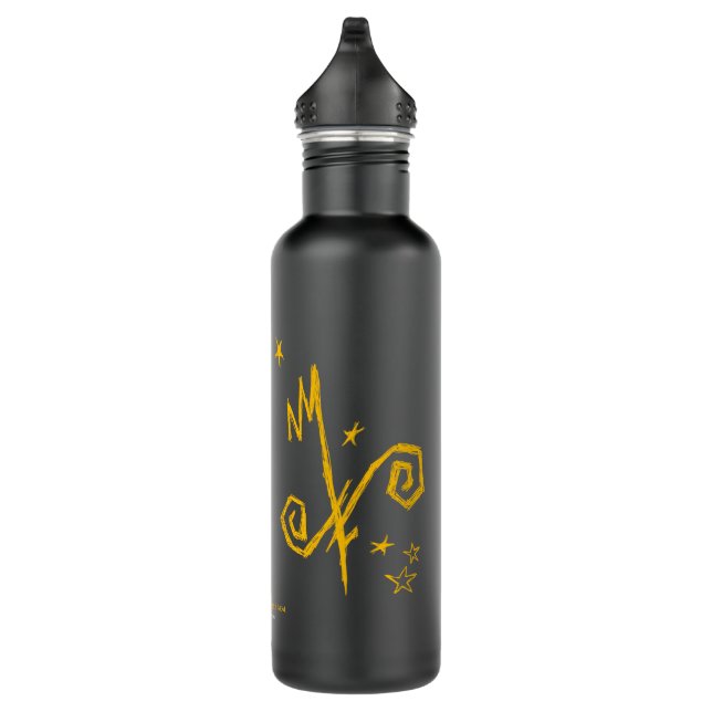Yellow Sign & Poem Stainless Steel Water Bottle (Right)