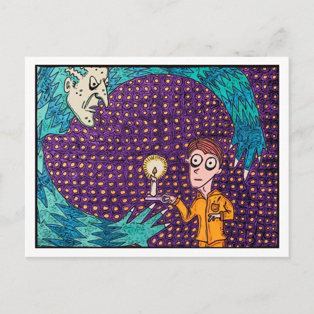 "Yellow Silk Pajamas" Postcard (Front)