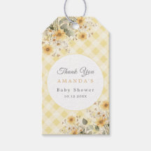 Yellow Silly Goose Baby Shower Thank you