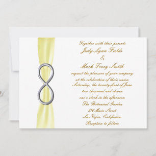 Yellow Silver Infinity Wedding Invitation