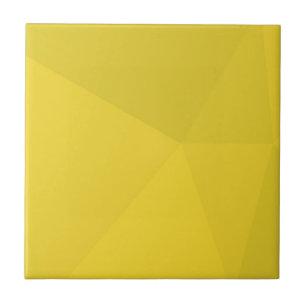 Yellow, simple, modern, cool, geometric trendy art ceramic tile