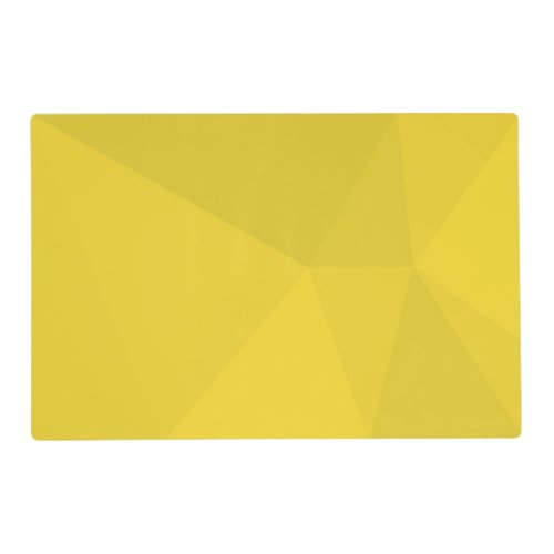 Yellow simple modern cool geometric trendy art placemat