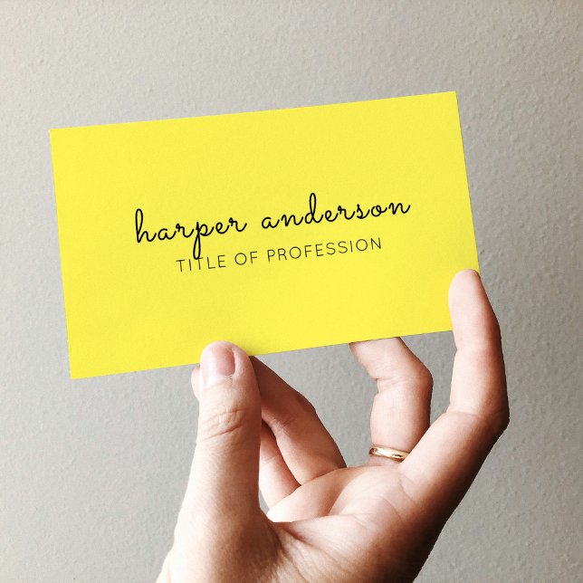 Yellow Simple Modern Professional Business Card (Creator Uploaded)