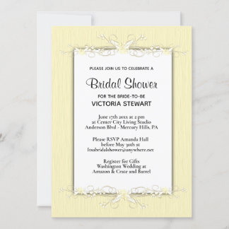 Yellow Simplicity Bridal Shower Invitation