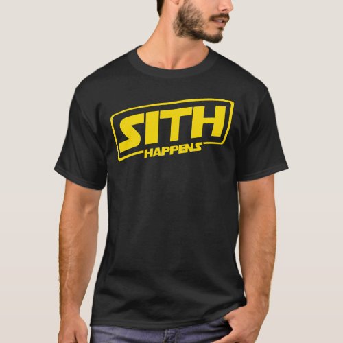 Yellow Sith Happens Logo Classic T_Shirt