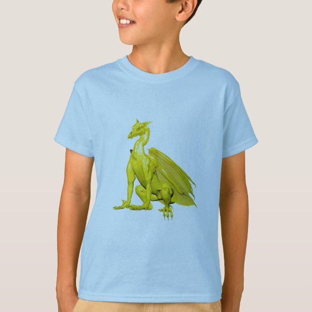 Yellow Sitting Dragon T-Shirt (Front)