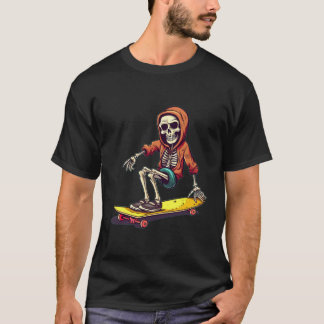 Yellow Skateboard With Skeleton Sweater For Skate