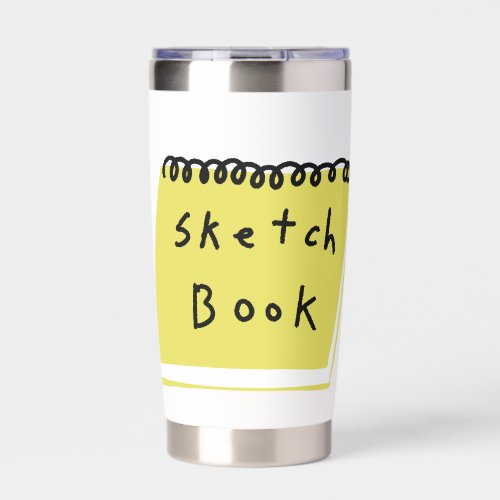 Yellow Sketchbook Handwritten Text Gift Insulated Tumbler