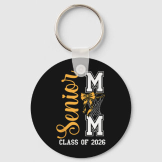 Yellow Sketll Bow Senior Mom Cl Of 2026 Graduation Keychain
