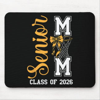 Yellow Sketll Bow Senior Mom Cl Of 2026 Graduation Mouse Pad
