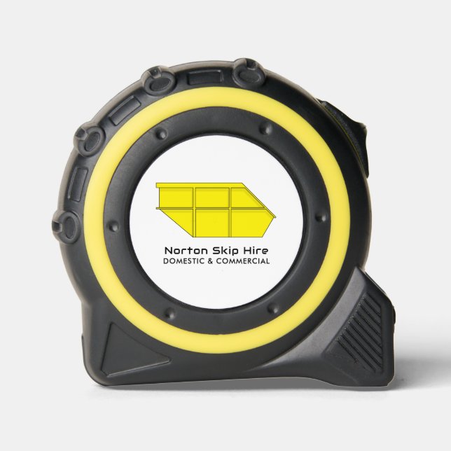 Yellow Skip, Skip/Dumpster Company Tape Measure (Front)