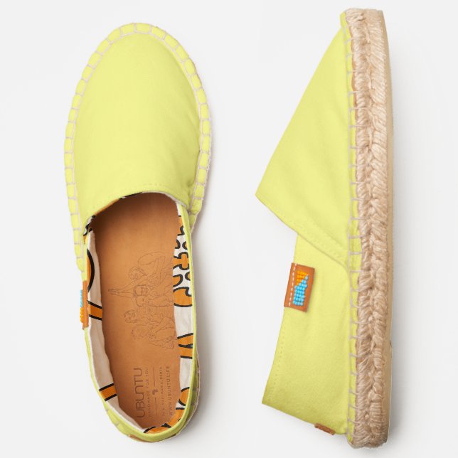 Yellow Slip On  Espadrilles (Side)