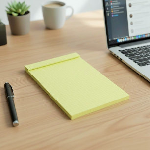 Yellow Small Graph Paper Note Pad (Grids, Squares)