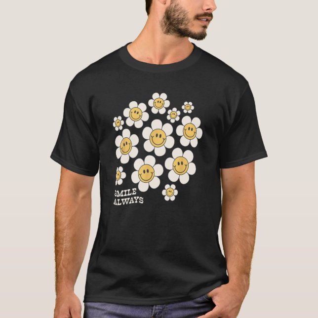 Yellow Smile Face Flowers Smile Always Kids Toddle T-Shirt (Front)