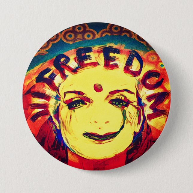 Yellow Smile Face for Freedom Button (Front)