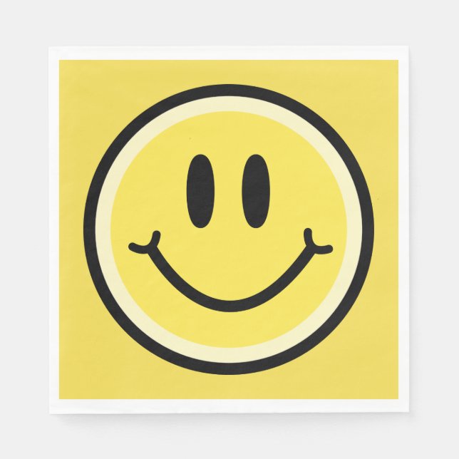 Yellow Smile Paper Napkins (Front)