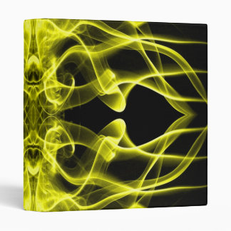 Yellow Smoke Symmetrical Minimalist Black 3 Ring Binder