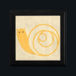 Yellow Snail on Cream Background Gift Box<br><div class="desc">This yellow snail is much cuter than real snails! An enchanting Chariklia Zarris print,  the cream background blends well with the yellow color of the snail. A great piece to place on the wall of a child's room!</div>