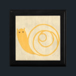 Yellow Snail on Cream Background Gift Box<br><div class="desc">This yellow snail is much cuter than real snails! An enchanting Chariklia Zarris print,  the cream background blends well with the yellow color of the snail. A great piece to place on the wall of a child's room!</div>