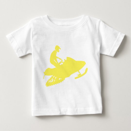 Yellow-Snowmobiler Baby T-Shirt