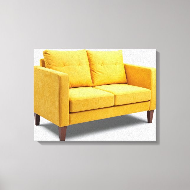 Yellow sofa canvas print (Front)